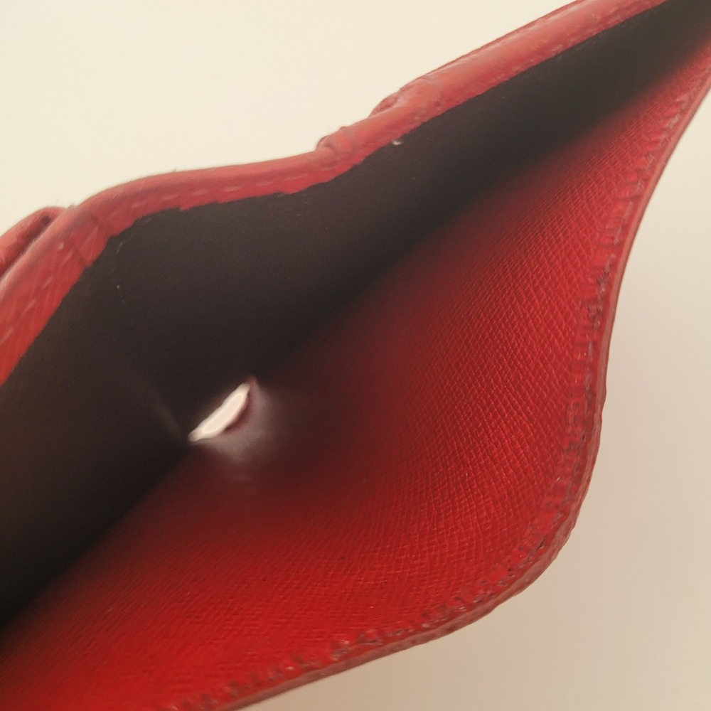 Louis Vuitton Red Epi Leather Portefeuille Viennois Kiss Lock Wallet MI0012 - Picture 7 of 16